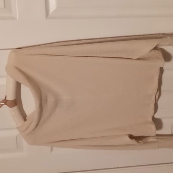 Off White (Stone) Soft & Sexy Off The Shoulder Waffle Knit Plus size 2Xl NWT - Picture 7 of 10